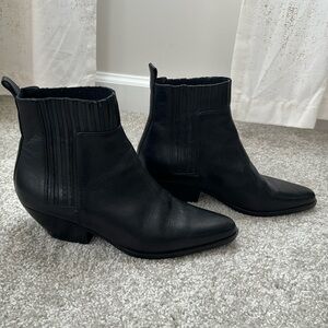 VINCE Black Eckland Western Booties LIKE NEW